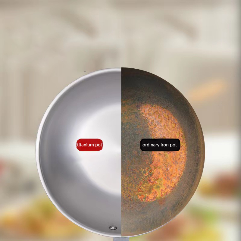 Poêle à Wok en Titane Pur – 30 cm