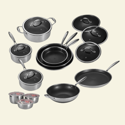 Batterie de cuisine 20 Pcs en Acier Inoxydable