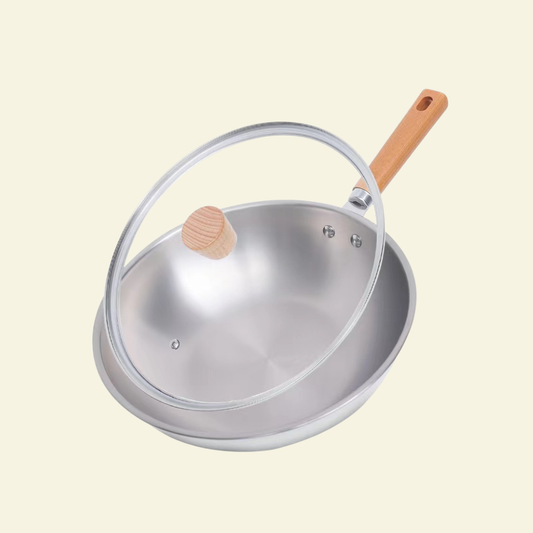 Poêle à Wok en Titane Pur – 30 cm