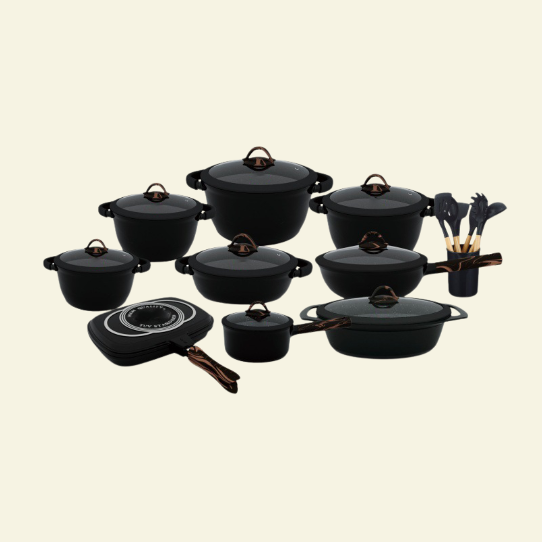 Batterie de Cuisine 35 Pcs en Aluminium