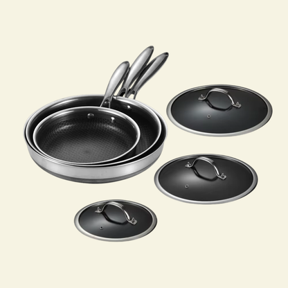 Batterie de cuisine 6 Pcs en Acier Inoxydable