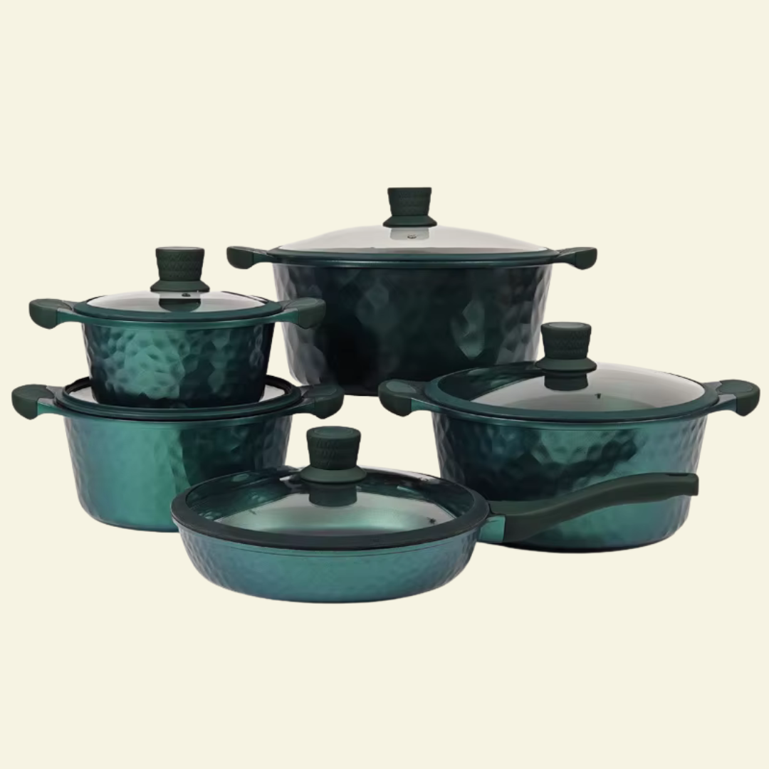 Batterie de Cuisine 10 Pcs en Aluminium