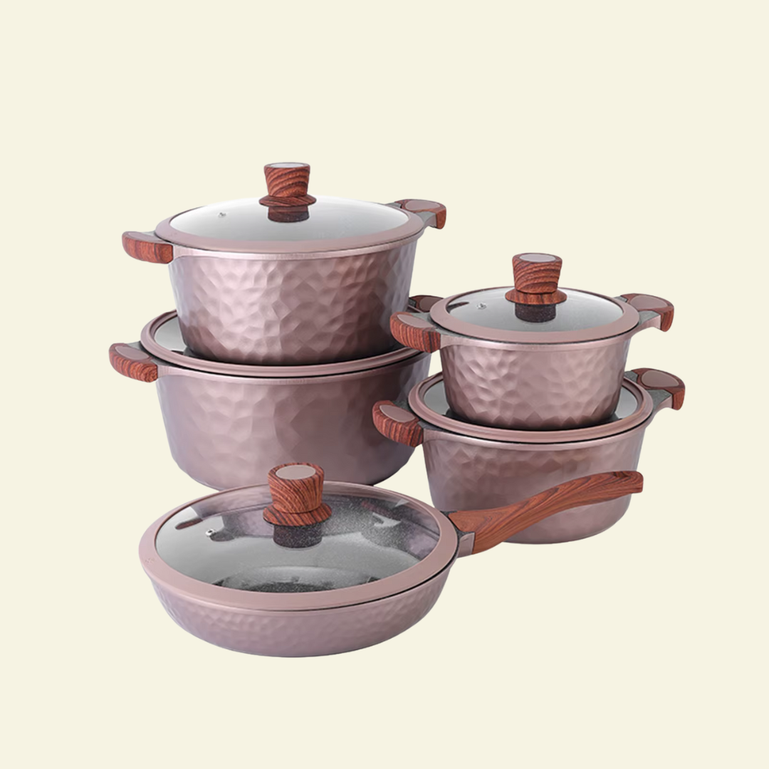 Batterie de Cuisine 10 Pcs en Aluminium