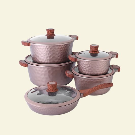 Batterie de Cuisine 10 Pcs en Aluminium