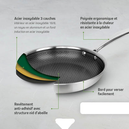 Batterie de cuisine 6 Pcs en Acier Inoxydable