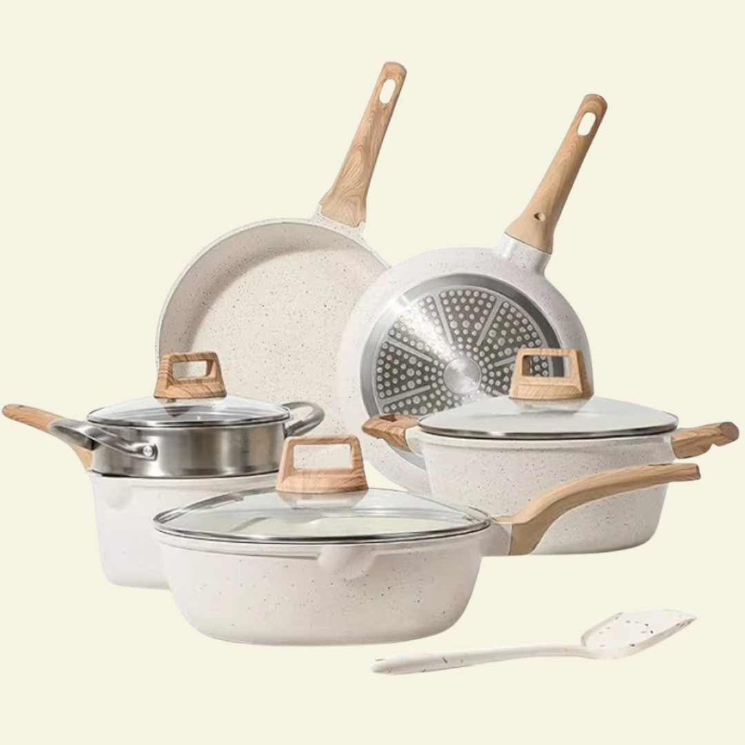 Batterie de Cuisine 10 Pcs en Aluminium