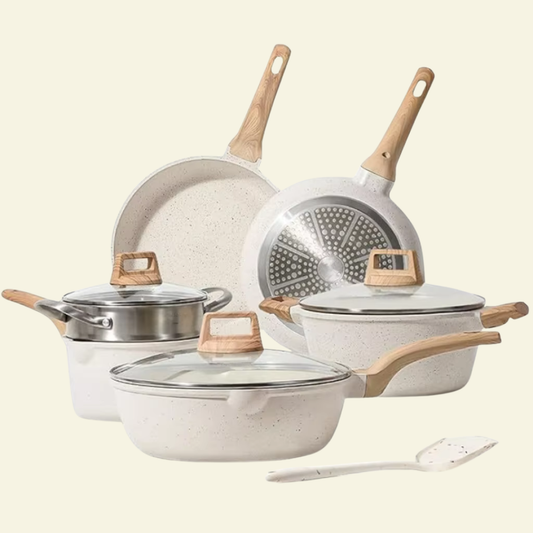 Batterie de Cuisine 10 Pcs en Aluminium