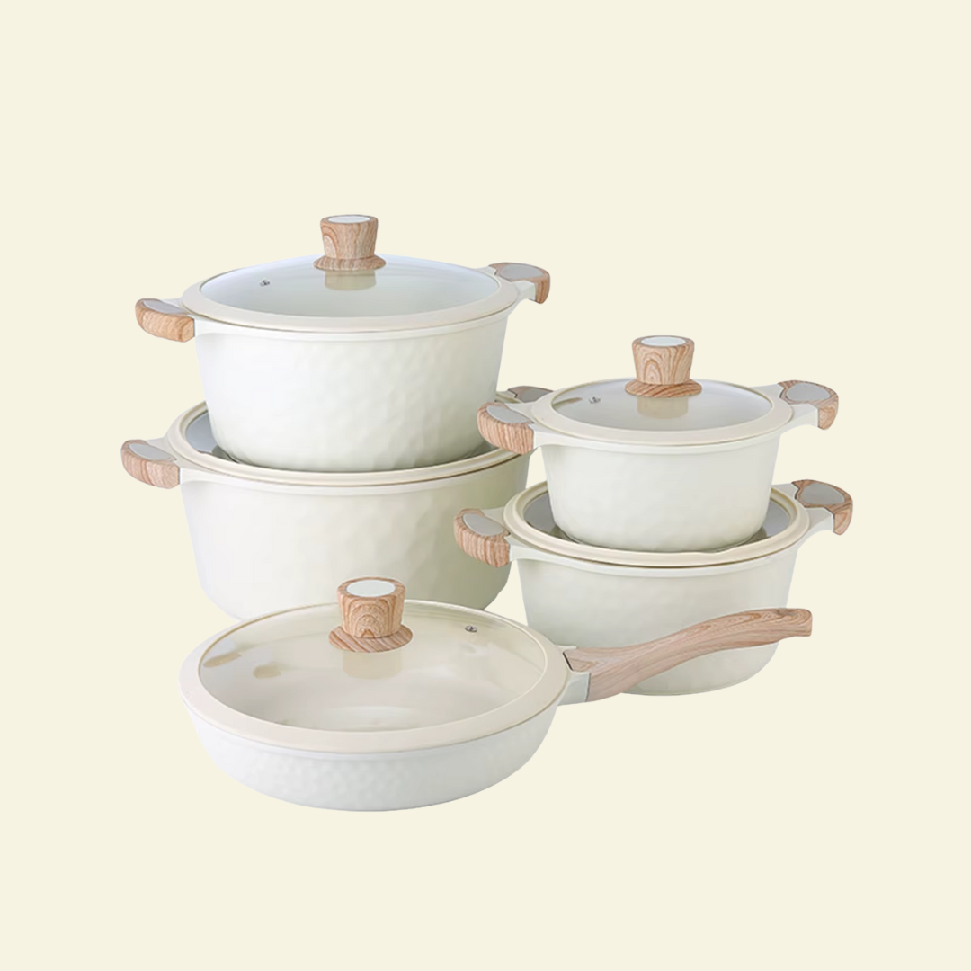 Batterie de Cuisine 10 Pcs en Aluminium