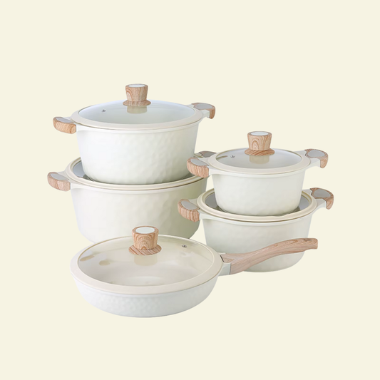 Batterie de Cuisine 10 Pcs en Aluminium