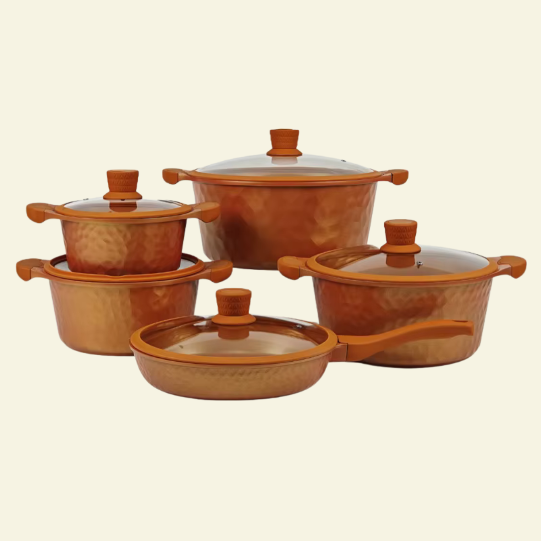 Batterie de Cuisine 10 Pcs en Aluminium