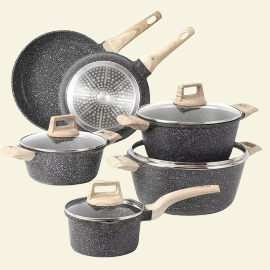 Batterie de Cuisine 10 Pcs en Aluminium